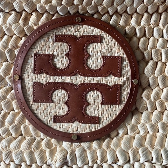 Tory Burch Audrey Straw Tote - Picture 9 of 12